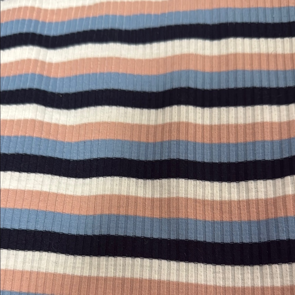 SHEIN Striped Multicolor Ribbed Crop Top - Picture 2 of 2